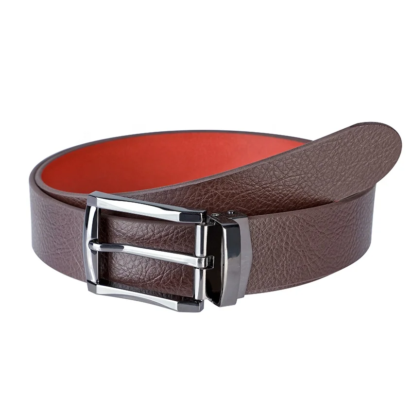 
2018 Custom Logo Reversable Pin Buckle Non Genuine Belts Leather Men 