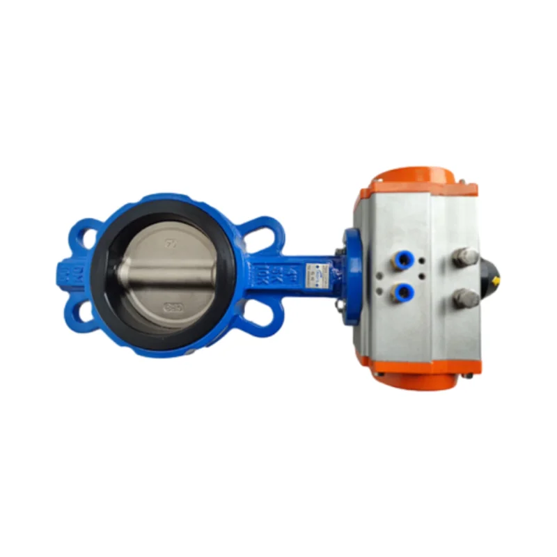 Best Design Factory Direct Sales Pneumatic Wafer Butterfly Valve Rubber Soft Seal