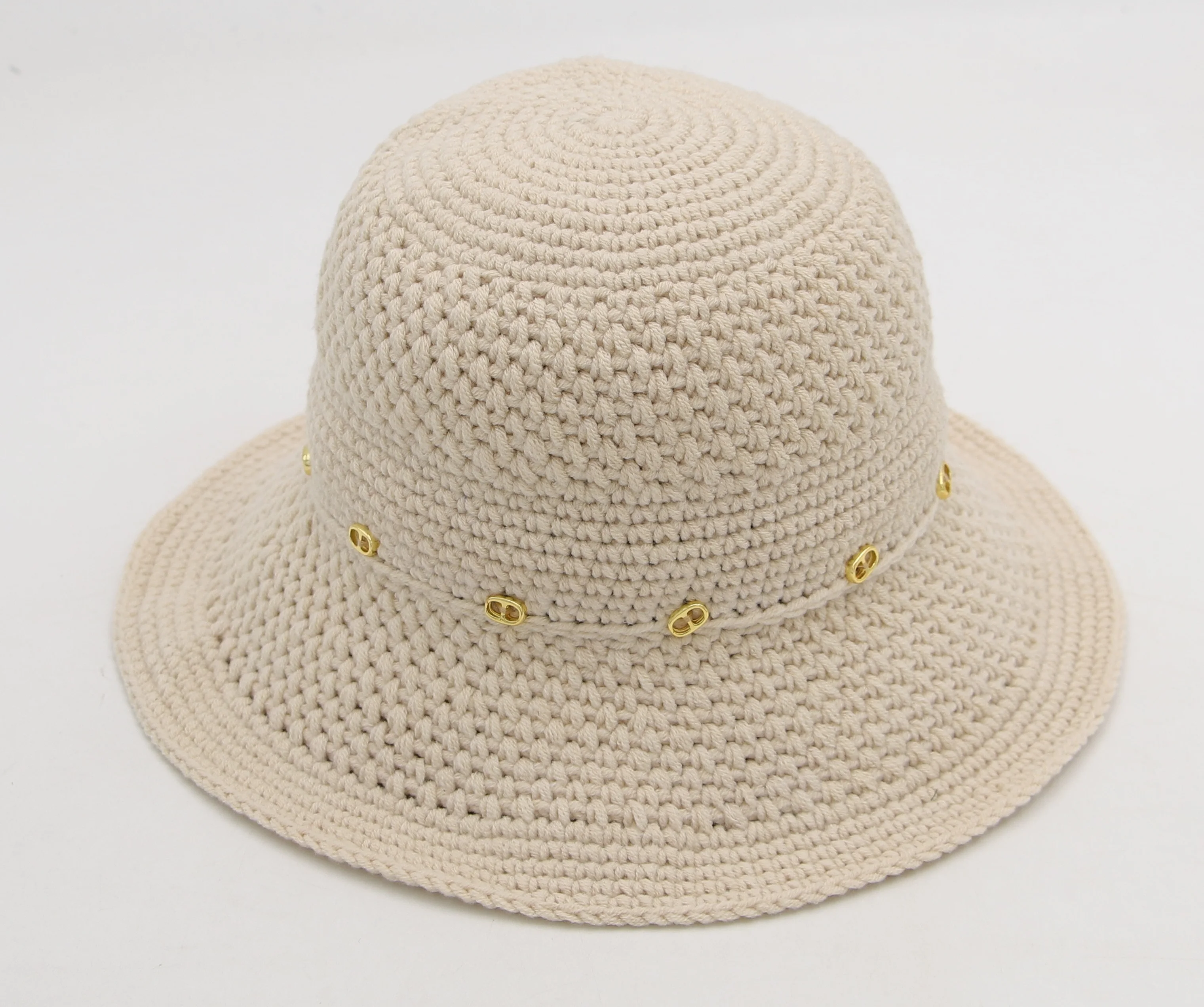 Cute and Beautiful High Quality Handmade Crochet Custom Logo Woolen Winter for Unisex Bucket Hats With Various Patterns