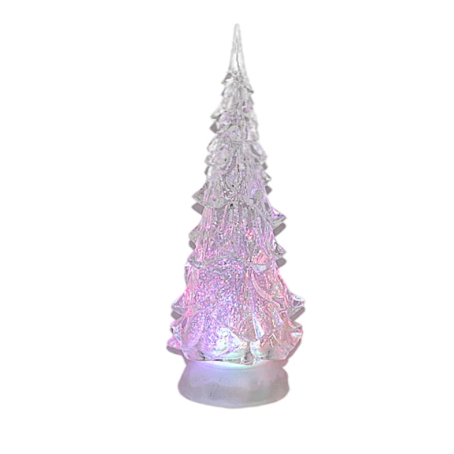 Newest Style Beautiful Handmade 12*12Cm Glass Tree Crafts Home Decorations Christmas Tree With Led Light tree