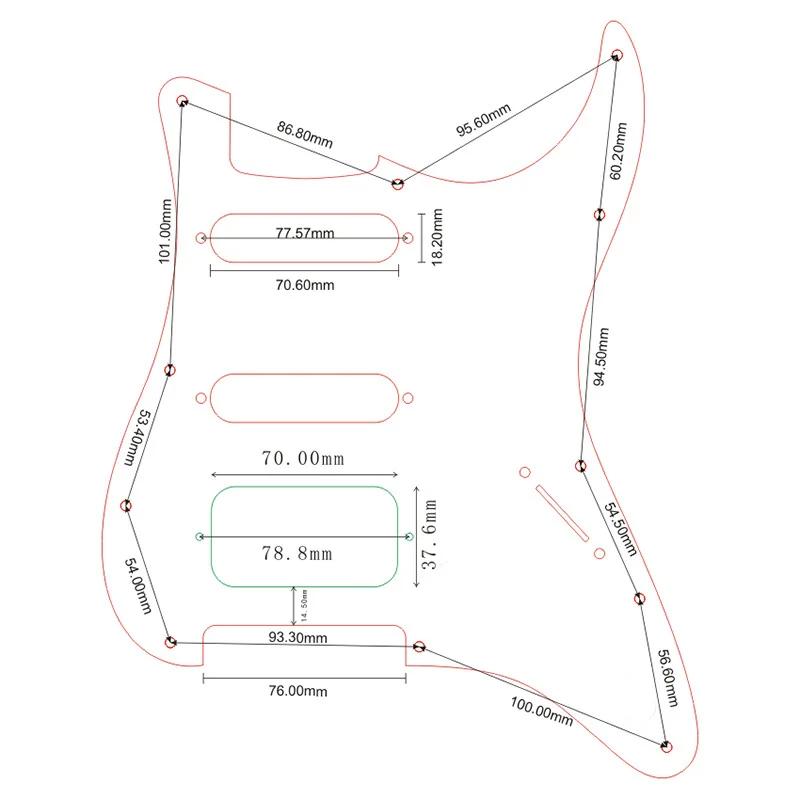 Pleroo Guitar  Accessories 11 Screw Hole Pickguard No control hole For Fender Stratocaster   ST HSS Guitar Scratch Plate