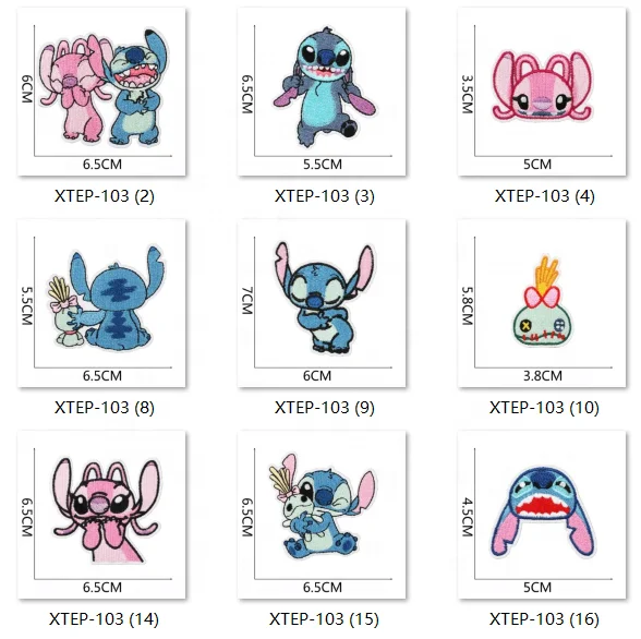 Factory Price Hot Sale Cute Cartoon Embroidery Clothes Patches Wholesale Child Cartoon Embroidered Patch for Shirt Hat Bag