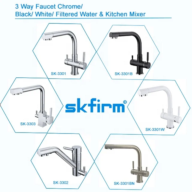 Germany wasserfilter 3 in 1 kitchen faucet for RO water and main water