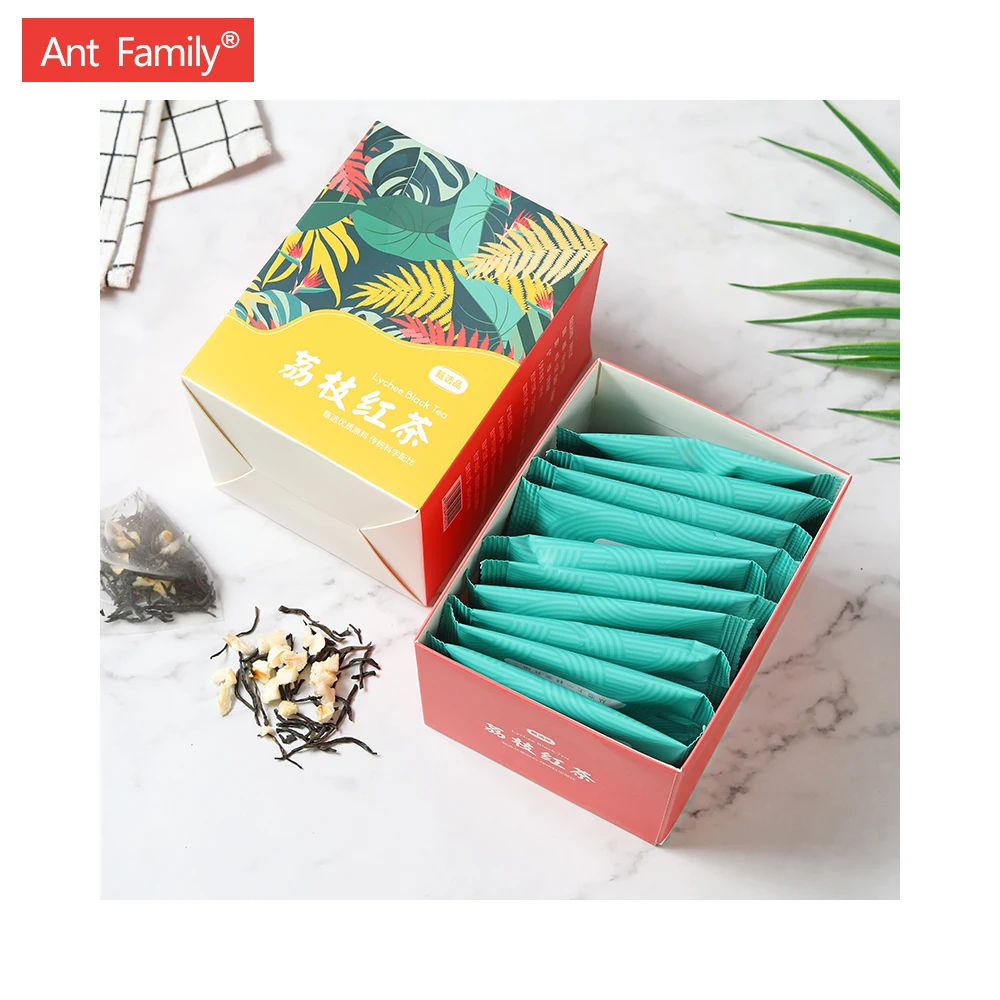 Лидер продаж 2022, высококачественный популярный органический черный чай с фруктовым ароматом, черный чай с личи