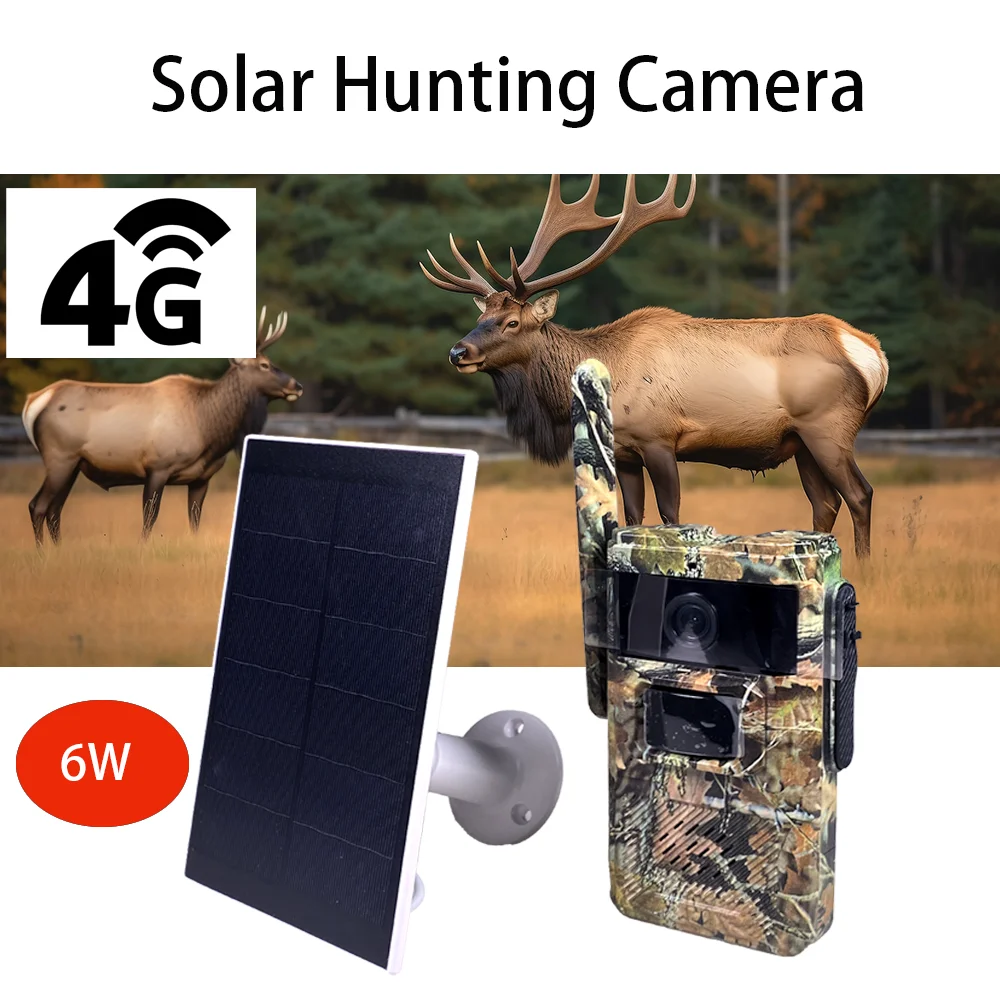 High Quality CE EU US Version 4G Solar Panel 3.5W 14MP High Resolution SD card or Cloud Storage