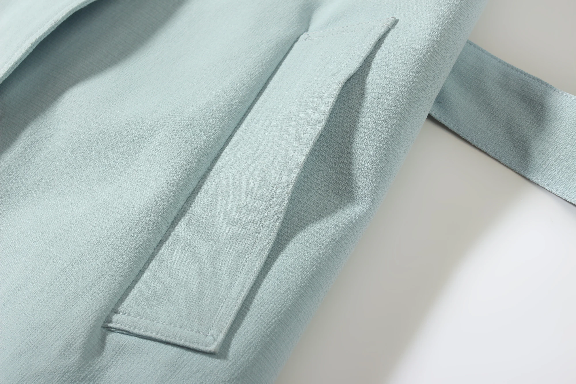 Top Quality Top Quality High quality  ladies blue back yoke waistband belt jacket trench coat could custom could custom