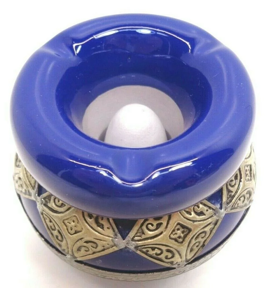 Moroccan Ashtray Handmade by Skilled Potters, Ceramic Smokeless Ashtray, Handmade
