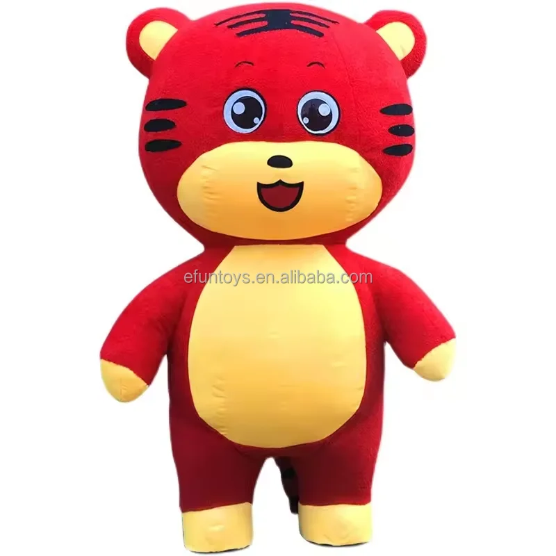 Efun 2M/2.6M Giant Inflatable Tiger Mascot Costume Adult Fancy Dress Suit Carnival Anime Inflatable Tiger Christmas New Year