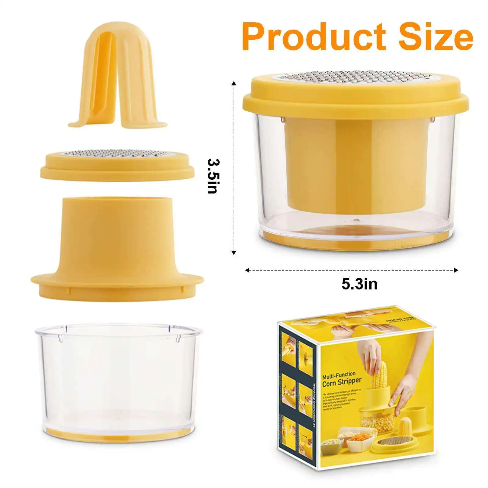 Fruit and vegetable tools Baby Food Grinder Stainless Steel Corn Peeler Corn Sheller Thresher Corn Stripper Vegetable Grater