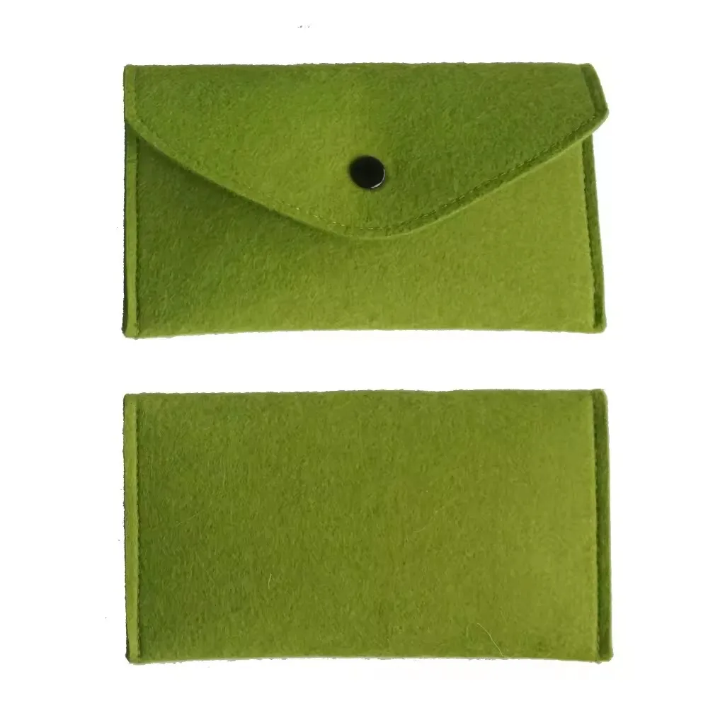 Hot Selling Custom LOGO Felt Key Earphone Storage Pouches Bags Female Card Holder Mini Coin Purse Case Wallet
