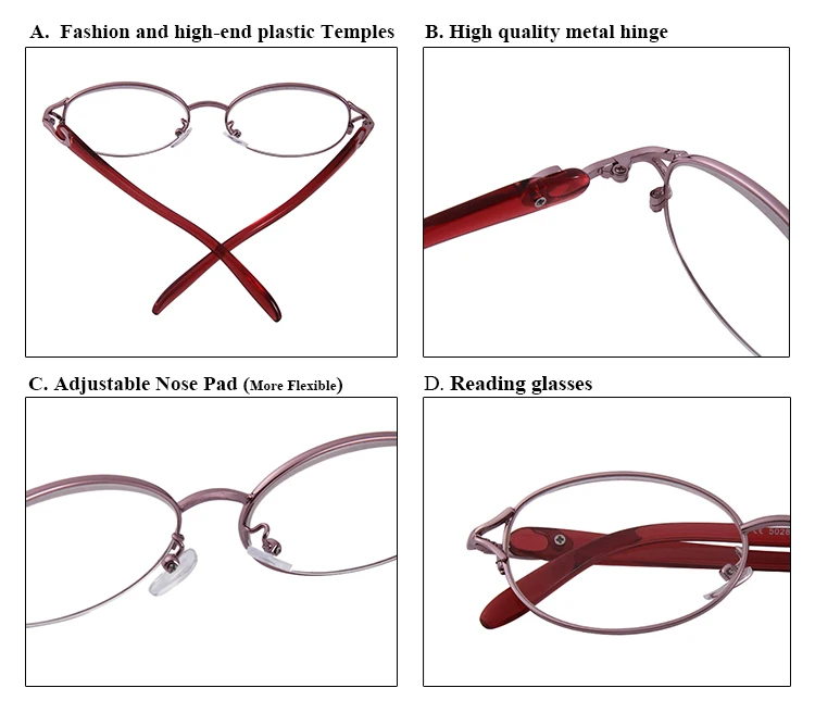 cheap adjustable anti blue light women folding metal reading glasses men glass 2021