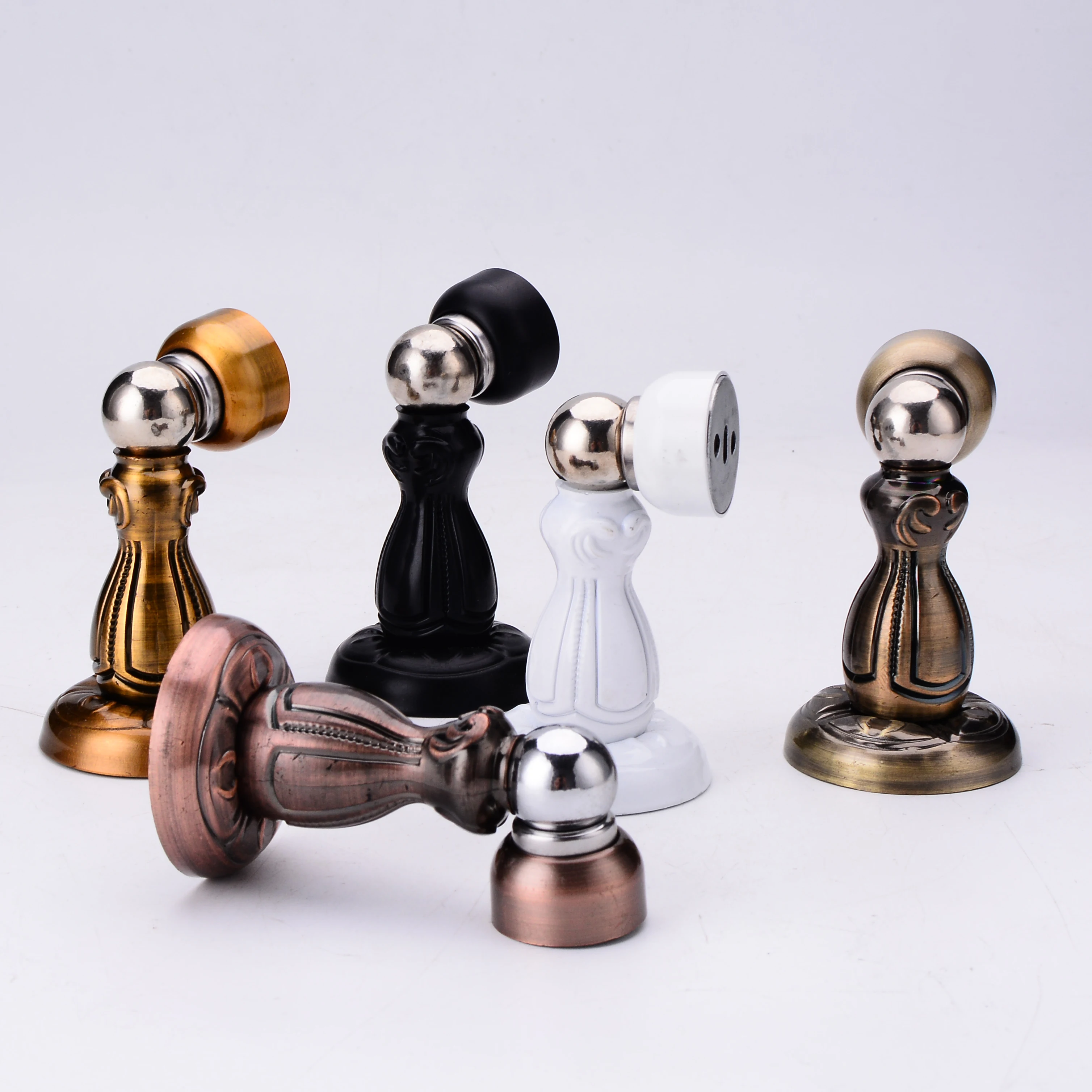 European style classical interior magnetic door stops gold brass gate door dust stopper