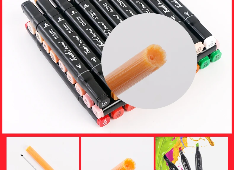 
Dual Tips Design Character Skin Painting Colorful Art Paint Marker Pen 