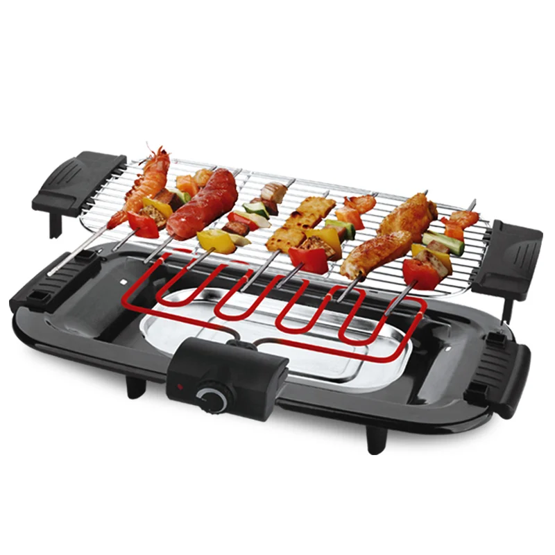 
plancha rectangle smokeless big power thermometer Fast heating Barbecue raclette grill machine 
