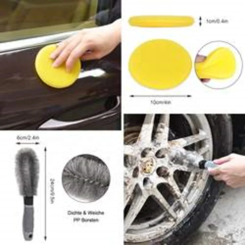 JYM-0507 Wholesale 15 Car Wheel Tire Detail Brush Kits For Car And Motorcycle Cleaning And Washing Tools