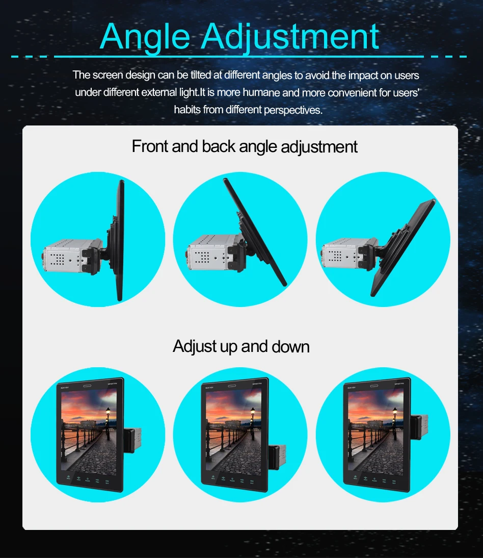 9.5 Inch 1 Din Android Car Dvd Player With Fm Radio Universal 1080p Rear Camera Auto Radio Auto Android Car Radio