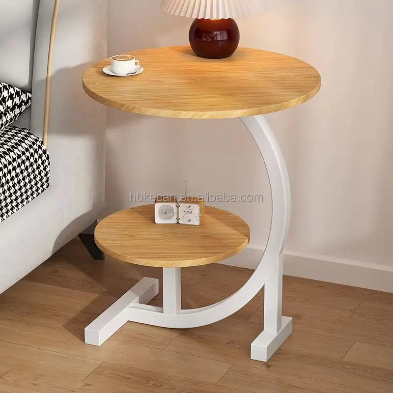 Nordic cream wind flowers solid wood edge several small family double deck coffee table bedroom small round table