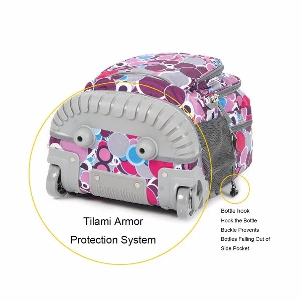 
Customized New Kids Trolley School Bag 18 Inch Oversize Load Bag School Wheel Backpack 