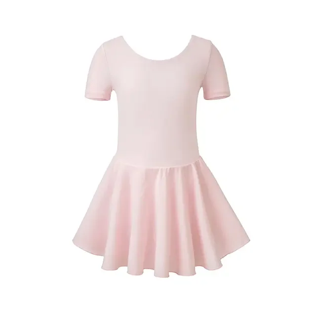 Custom Logo Short Sleeve Ballet Dance Leotard Clothes kids dance class wear leotards