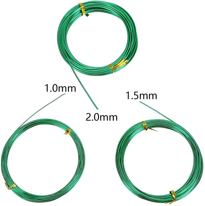 bonsai wire aluminium soft aluminum wire 1mm 1.5mm  2mm aluminium craft making wire
