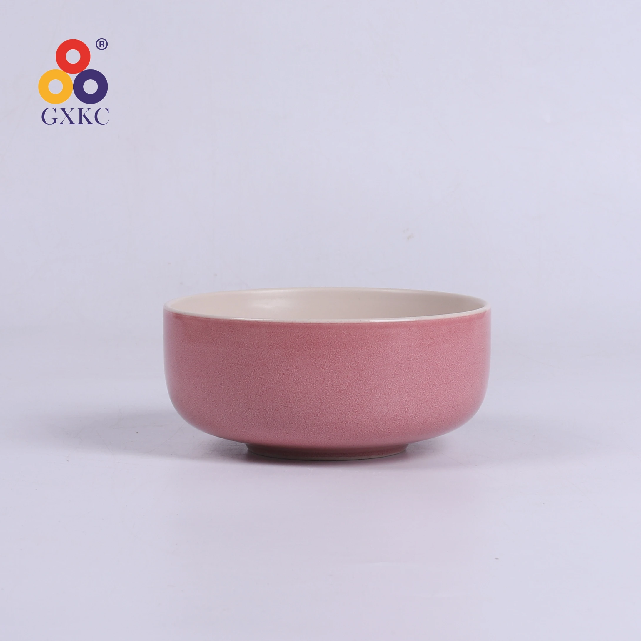 GXKC Carmine Red Reactive Glazed Stoneware Modern Living Porcelain Dinnerware Set Ceramic Tableware 12 Pcs Table Ware