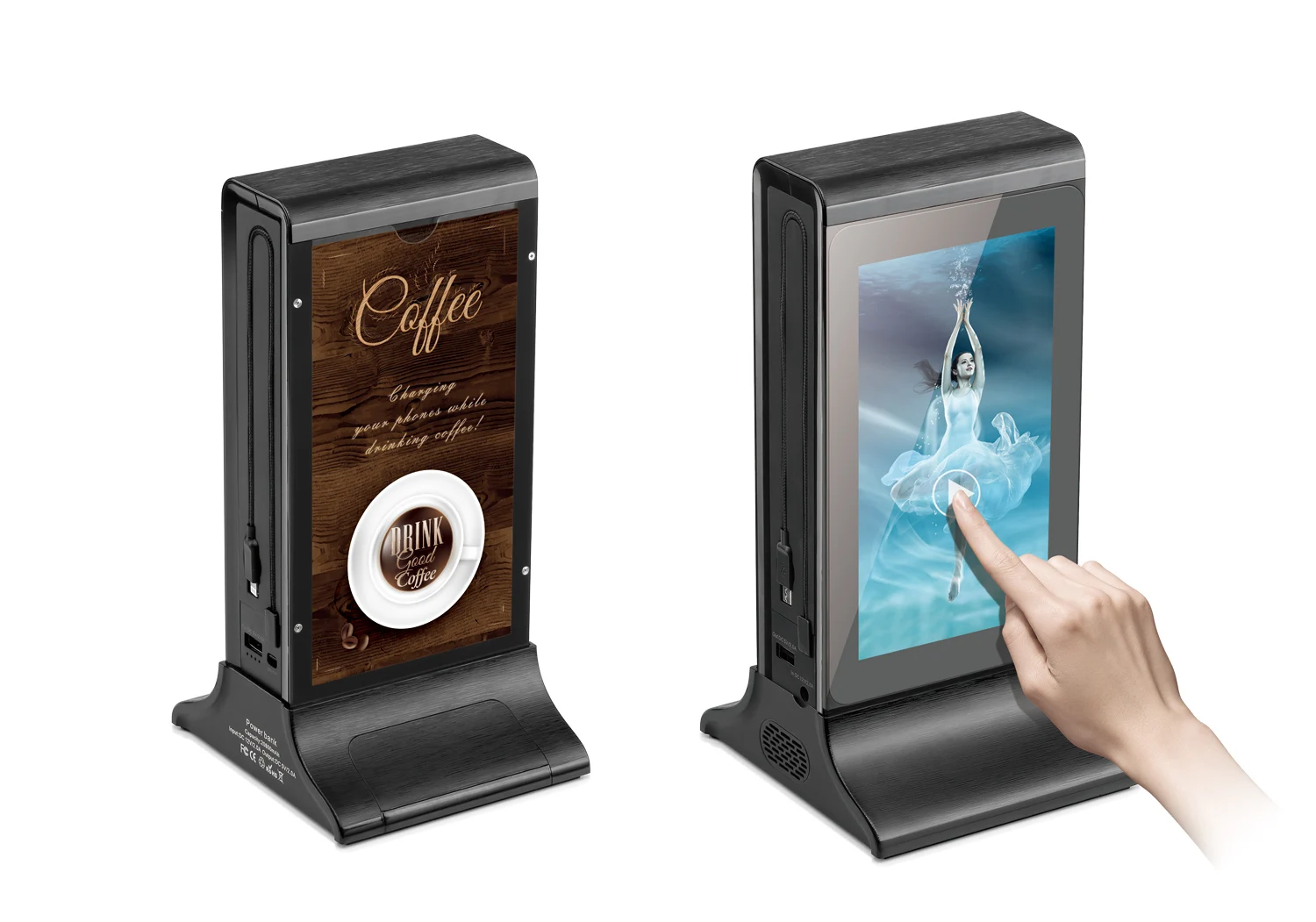 affordable table top 7 lcd vertical screen CMS software Wifi Android Digital restaurant Menu media player Advertising display