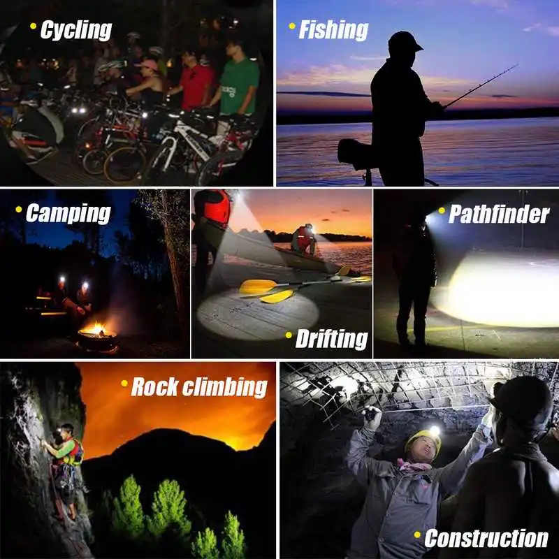 Waterproof LED Bulb Bright Led Bicycle Light Rechargeable Head Torch Outdoor Running Motion Led Head Lamp head torch headlight