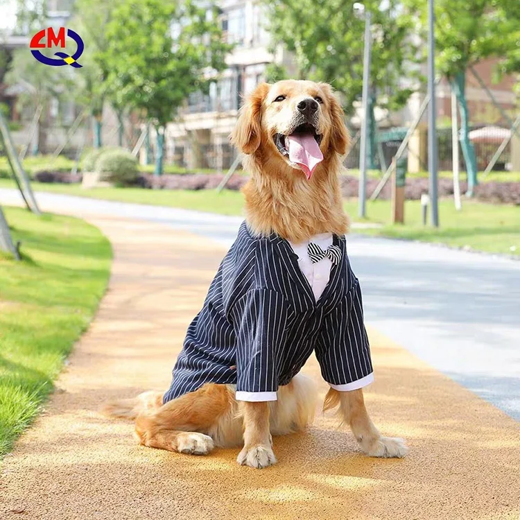 Wedding Dog Shirt Formal Tuxedo for Dog Stylish Pet Bow Tie Costume Tuxedo for Golden Retriever Big Dog Clothes