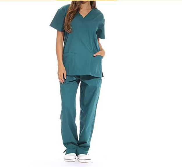 Hospital Nurses Carers Therapist Medical Nurses Doctors Uniform Pants+Tops Hospital Uniforms