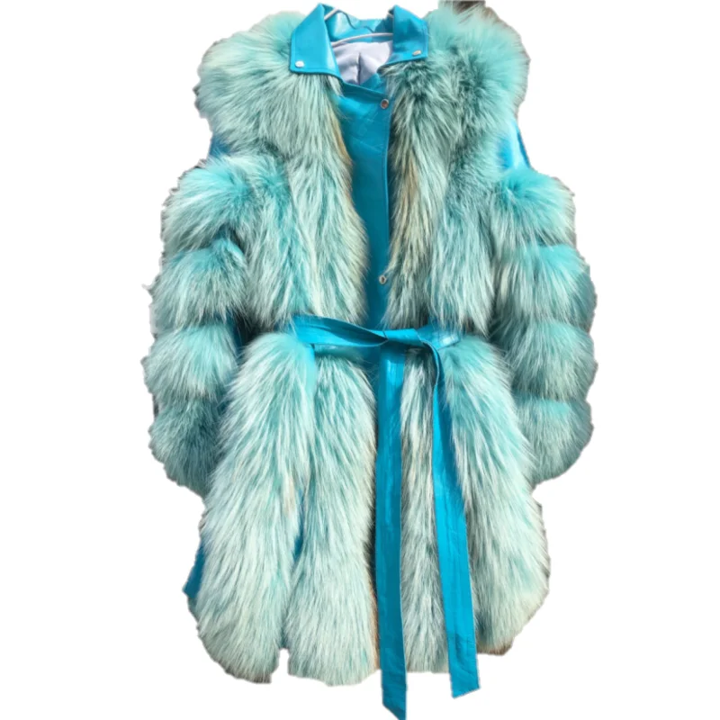 
Real Fox Fur Vest Winter Warm Waistcoat Women Gilet 