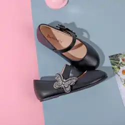 Wholesale Design Beef Tendon Korean Children Princess Shoes Low Heel Casual Shoes