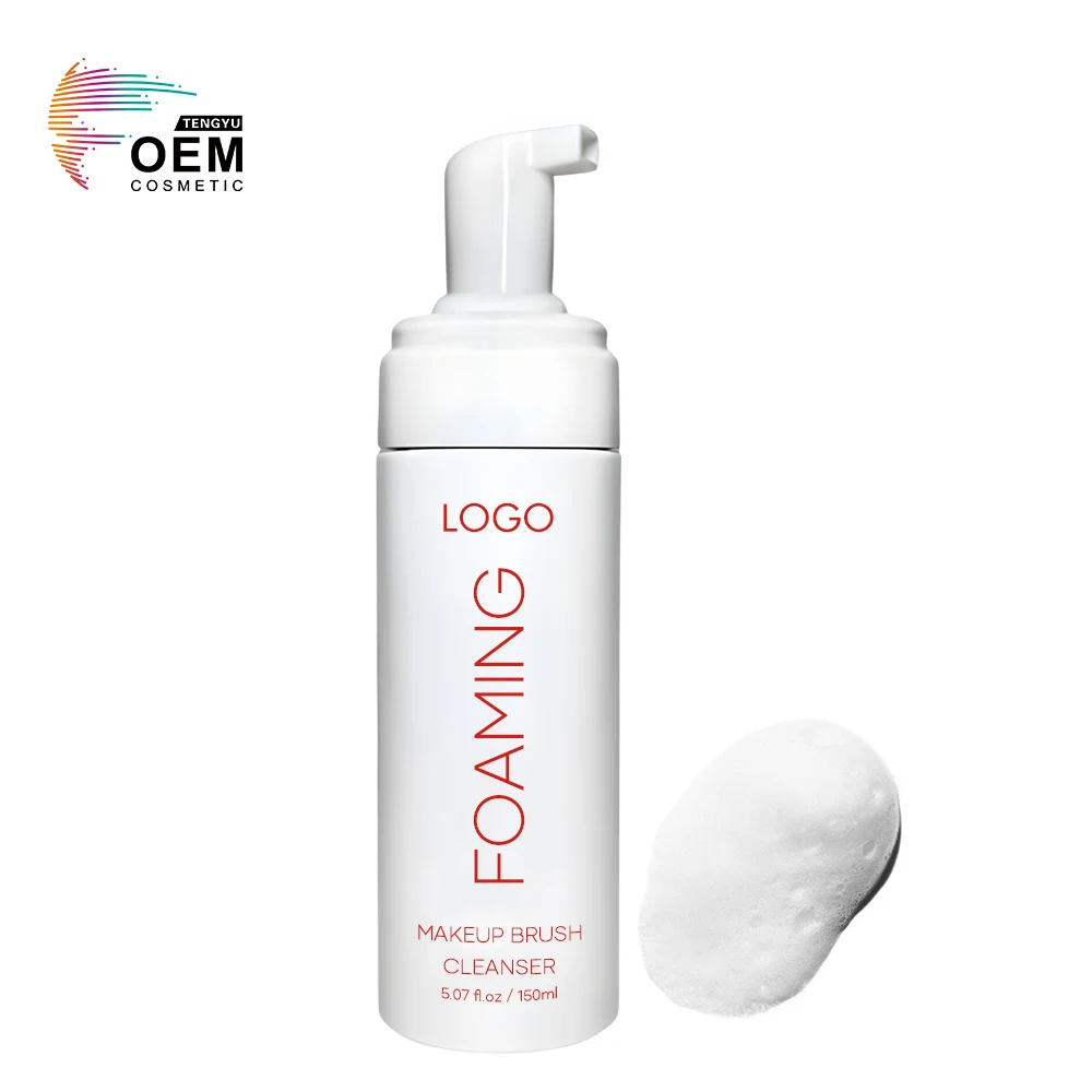 Oem 150ml Coconut Oil Removing Debris Breakdown Stubborn Makeup Brush Shampoo And Conditioning Foaming Makeup Brush Cleanser