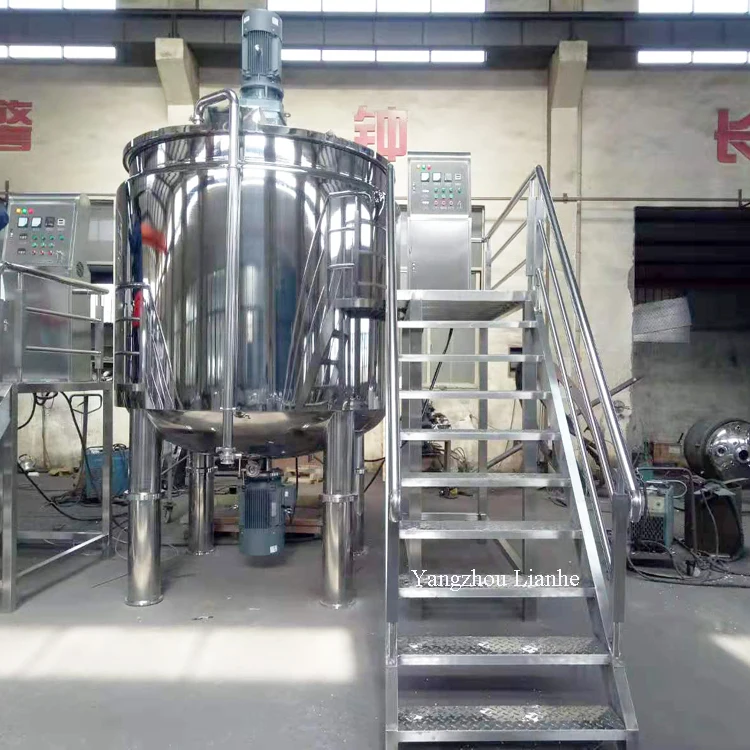Shampoo Mixer Liquid Soap Hand Wash equipment  500L Maquina para hacer detergente liquido with Mixing and Homogenizer
