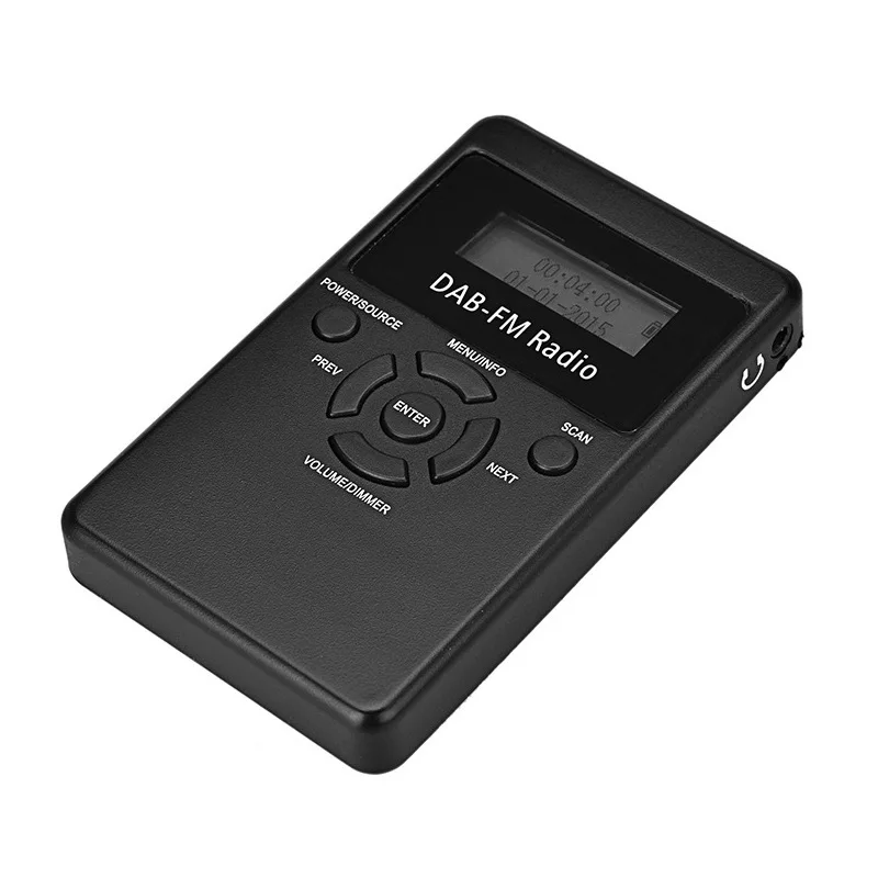Mini Rechargeable Walkman Radio 40 Presets USB & Earphones Pocket DAB FM Band Radio with Display Screen