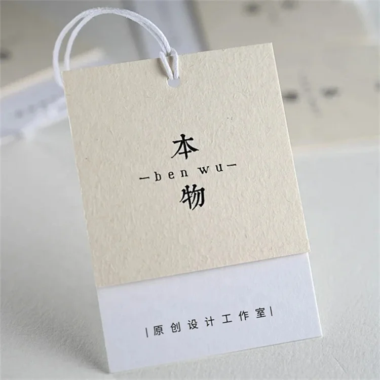 Оптовая продажа этикетки для одежды бумажные с индивидуальным логотипом