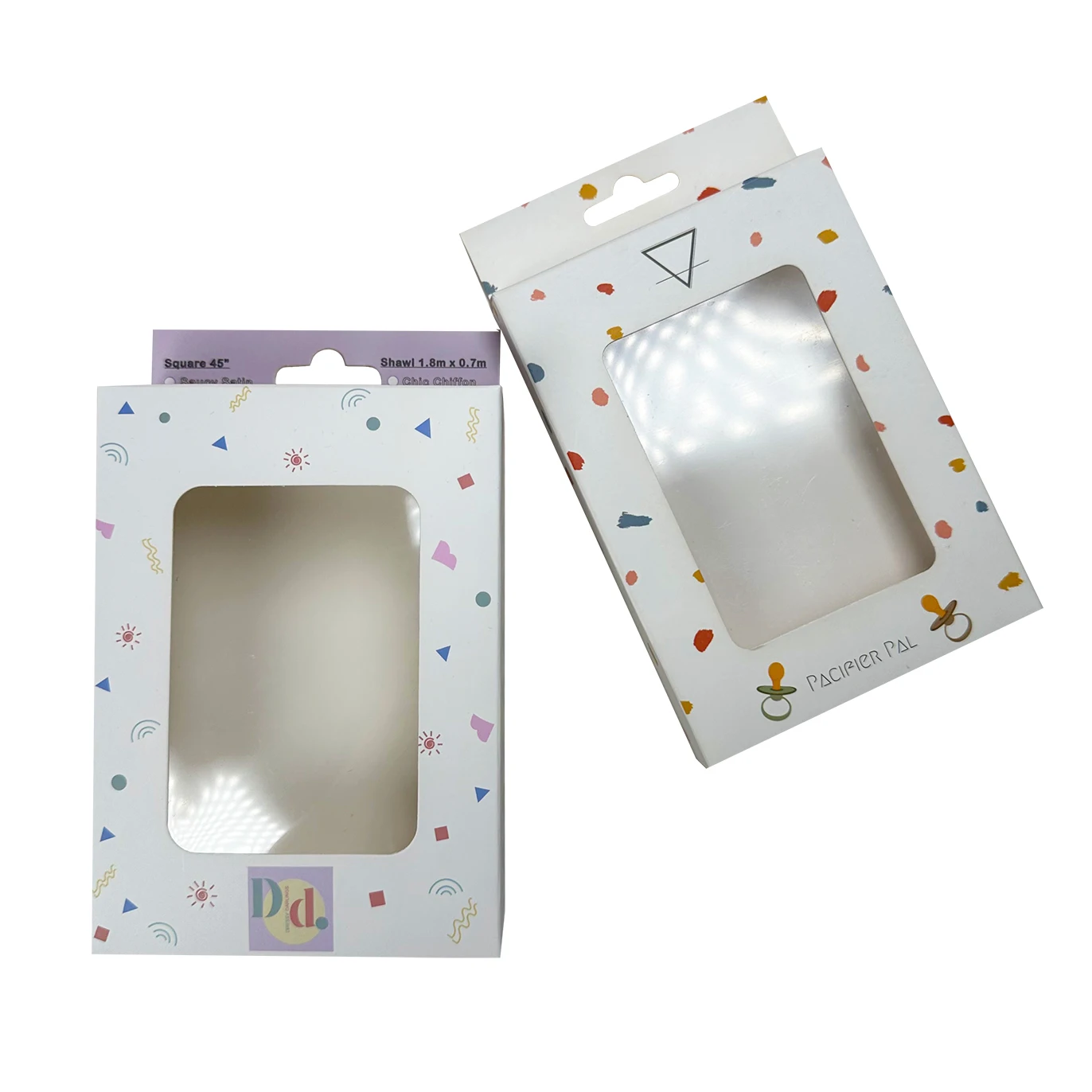 Recyclable Clear PET PVC Window Custom Logo Printing Packaging Paper Box for Teether Toys & Baby Products Packaging