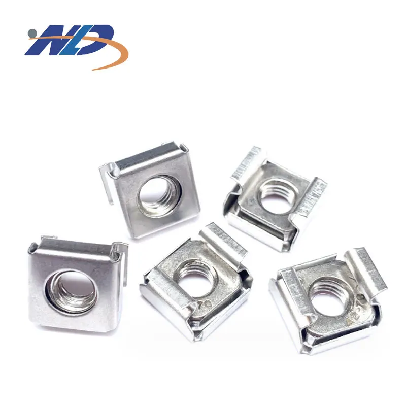 Oem Custom Fabrication 304 stainless steel square clamp galvanize Zinc-nickel Hex lock cage nut