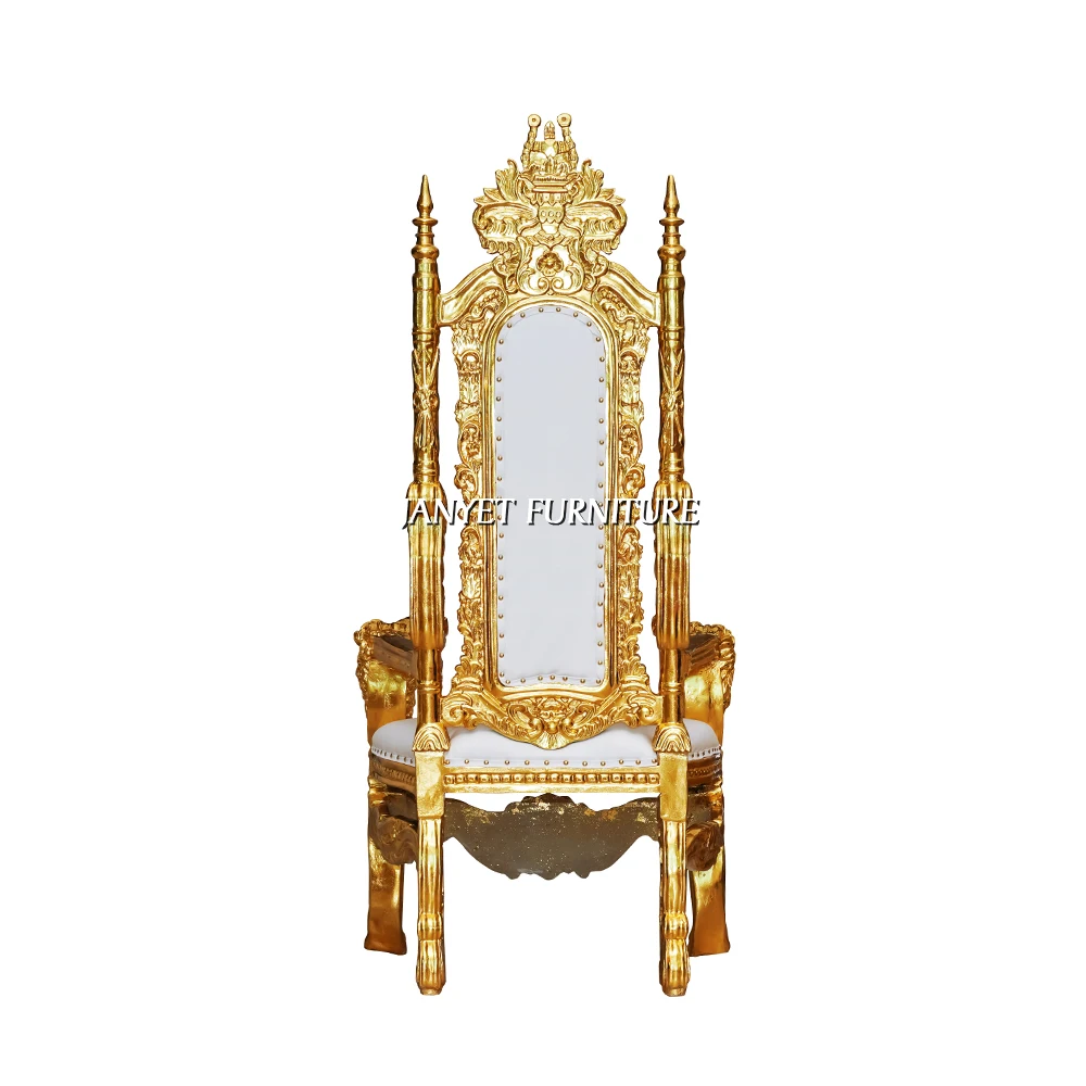 Big Lots gold high back henry king lion throne chair
