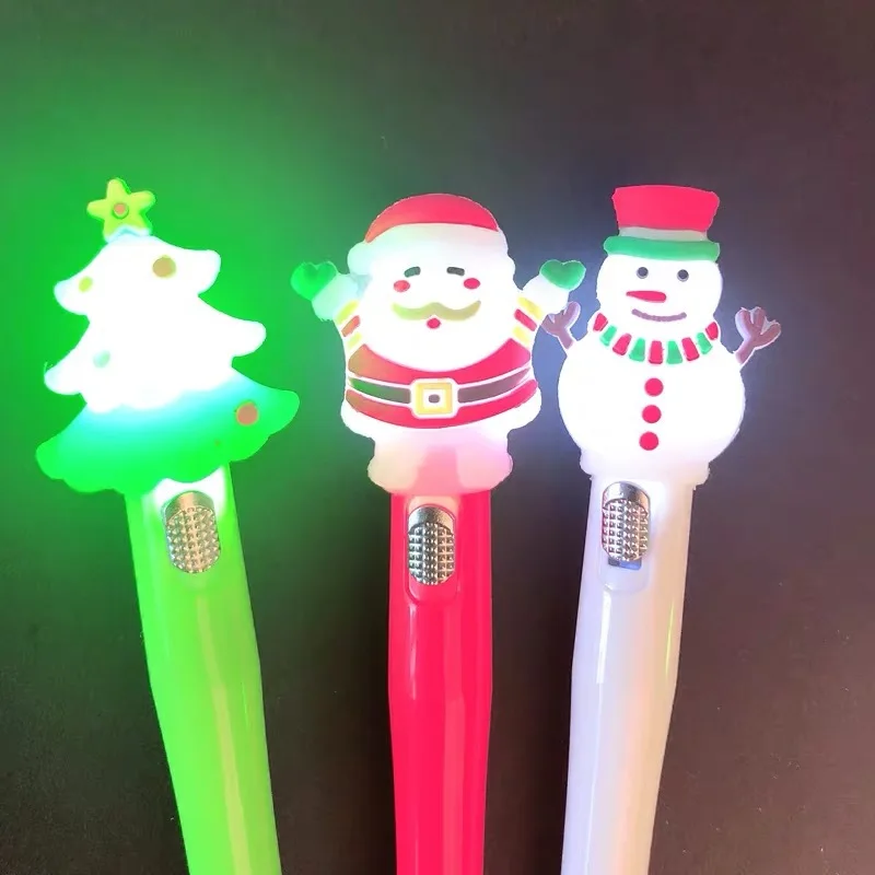 Yubon 24 Pcs/lot Kawaii Christmas Light Gel Pen Cute 0.5mm Black Ink Signature Pens Stationery Gift School Writing Supplies