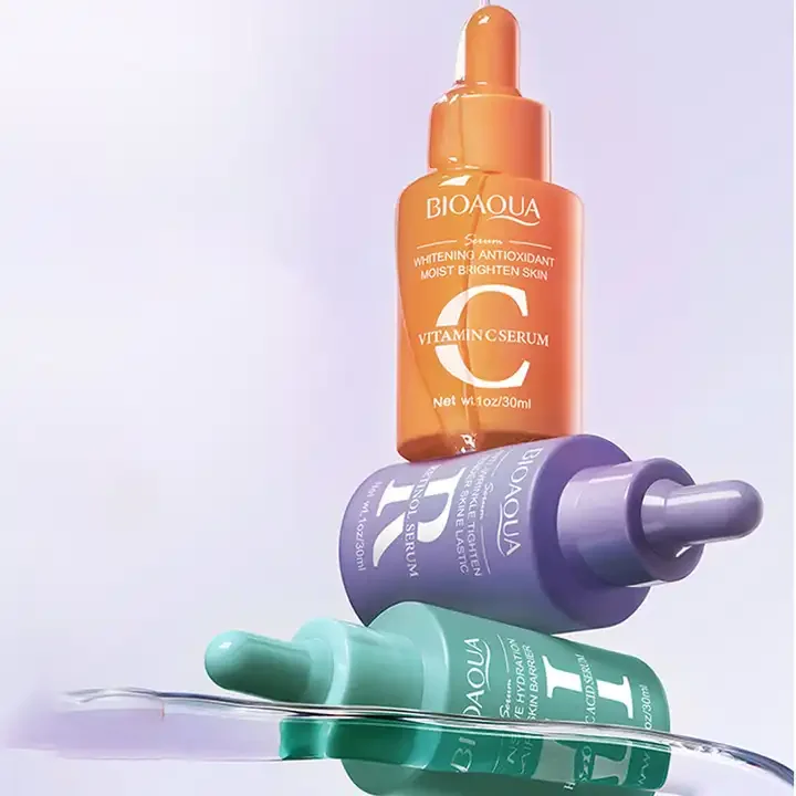 OEM Bioaqua Hydrating Moisturizing Vitamin C Niacinamide Hyaluronic Acid Whitening Feature Serum Set