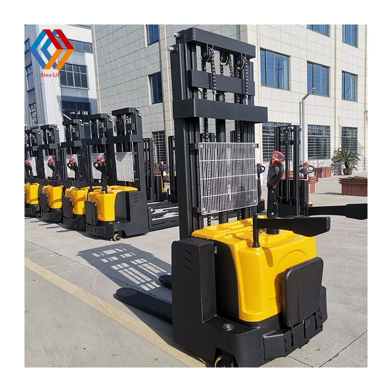 2024 Factory Price 500kg Self Loading Portable Stacker Forklift electric Stacker Stock with CE