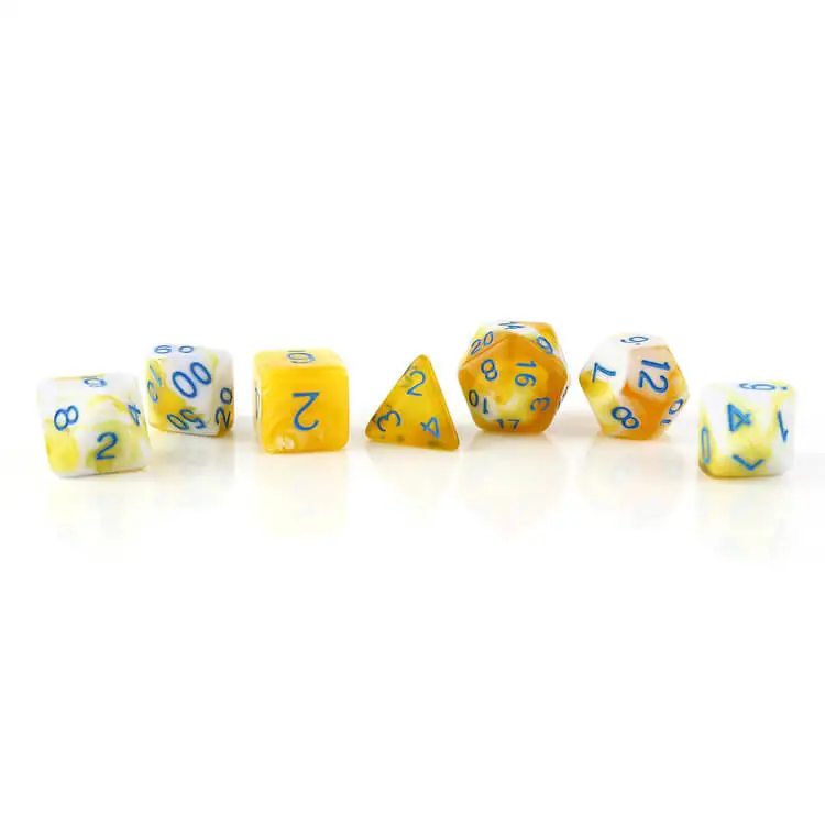 High quality and good price glow in the dark dice set