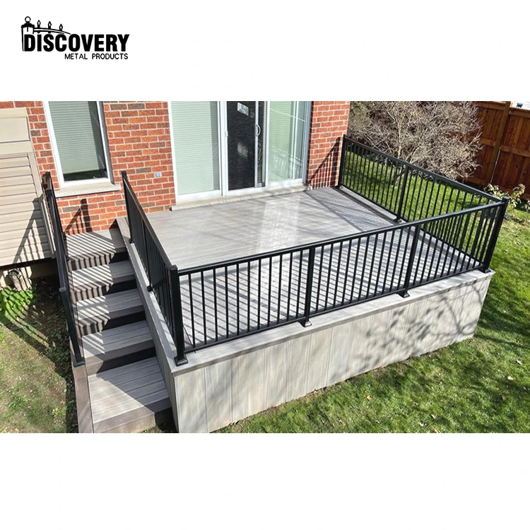 Black Metal Deck Railing Balcony Railing Aluminium Stainless Steel Balustrade Balcony Railing