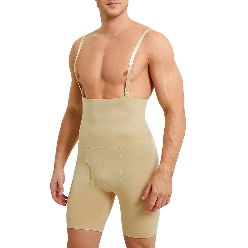 Mens Compression Boxers Shapewear Shorts High Waist Slimming Underwear Body Shaper Seamless Boxer Brief