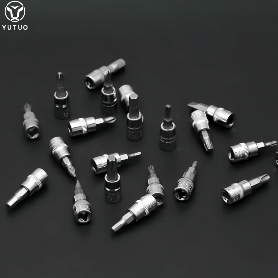 YUTUO mechanical car repair hexagon bits h screwdriver 1/4 mini 46pcs/set hand tool socket ratchet torque wrench extension set
