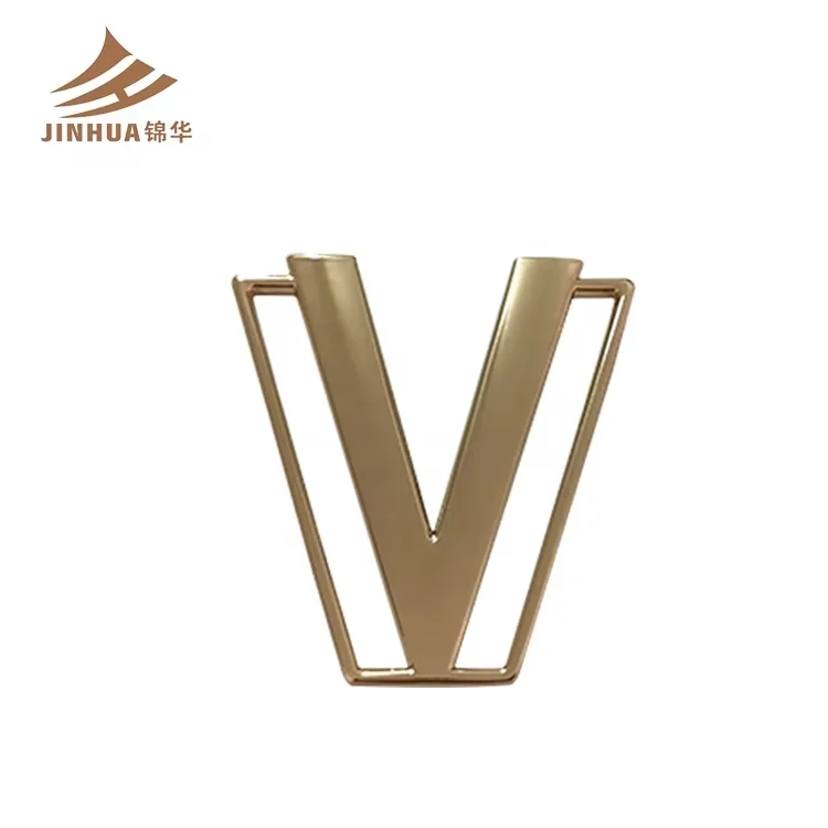 Smooth Zinc Alloy V-Shaped Lemon Gold Bra Bikini Accessories