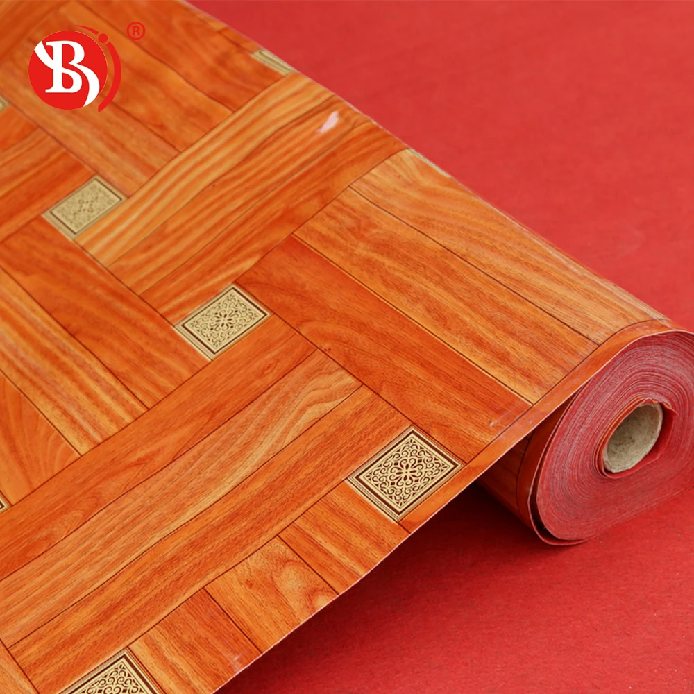 factory price red non woven pvc flooring/China factory of red felt pvc flooring China factory