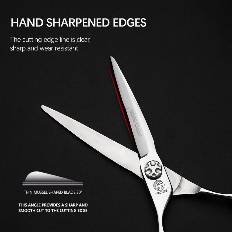 Professional Barber Shears Japanese Stainless Custom Logo Hair Scissors