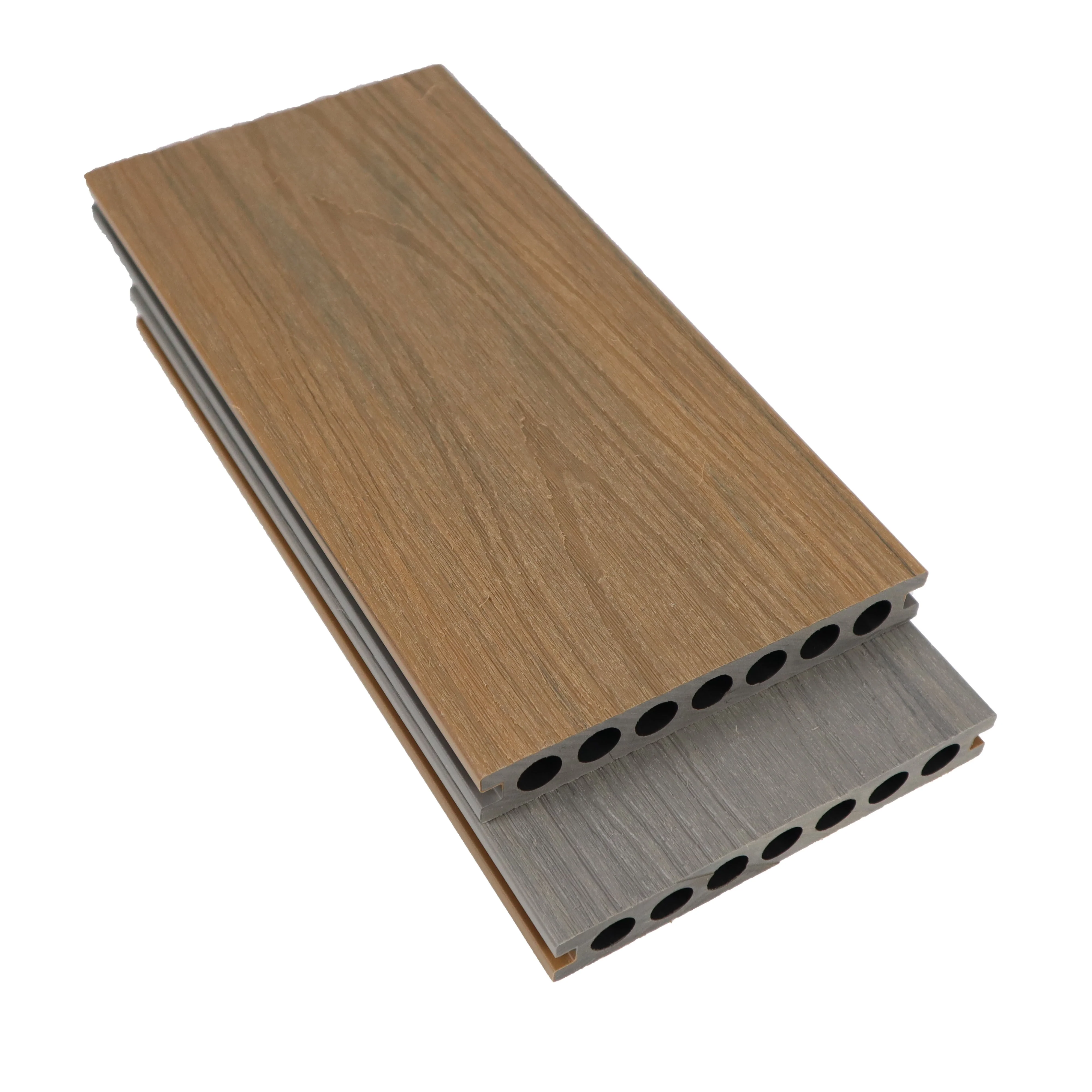 Outdoor terrace floor, courtyard garden plank board, anti-corrosion, waterproof, eco-friendly two-color co-extruded wood plastic