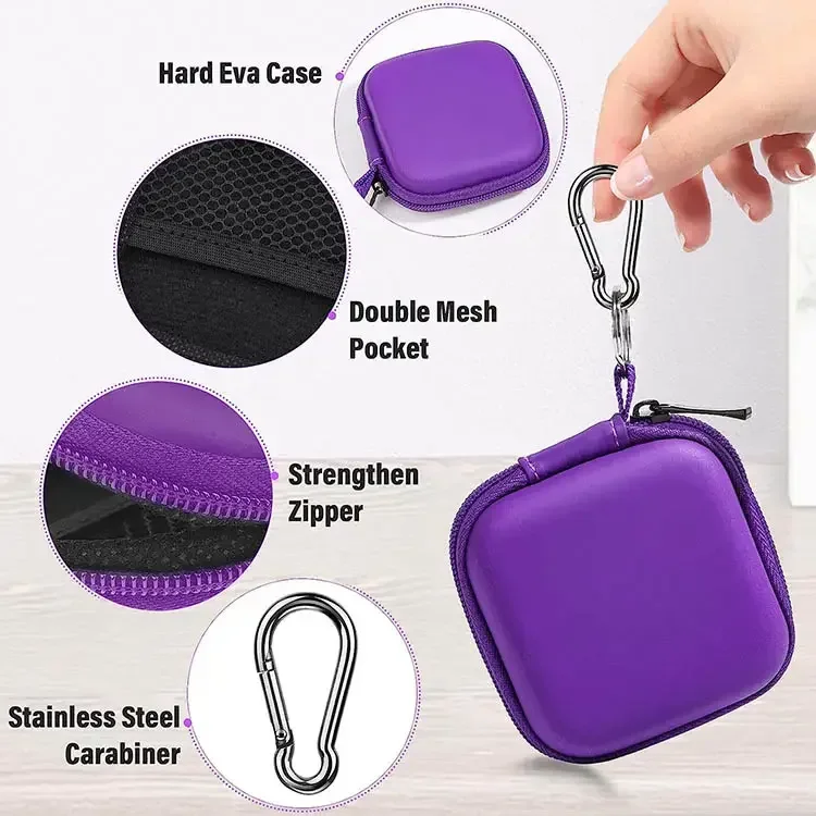 EVA Earbud Case EVA Square Earphone Headphone Case EVA Mini Earbud Case Pouch